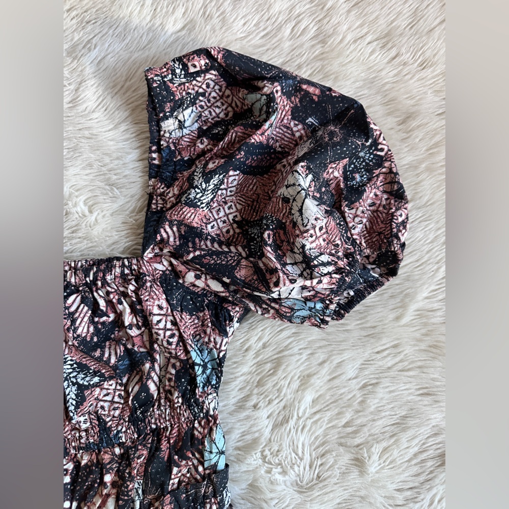 Ulla Johnson Alegria Playsuit Romper Puff Sleeve in Rosewood Size 0 - Picture 5 of 15